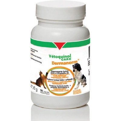 Dermanorm doplnkové krmivo pre psy určené na zlepšenie kondície kože a srsti 90cps