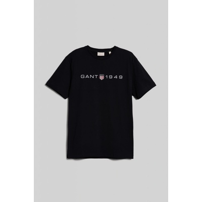 Gant tričko Printed Graphic SS T-Shirt čierne