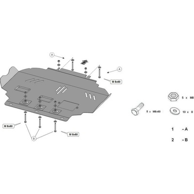Kryt pod motor MERCEDES-BENZ X-CLASS (470) - Plech - 8595698043740