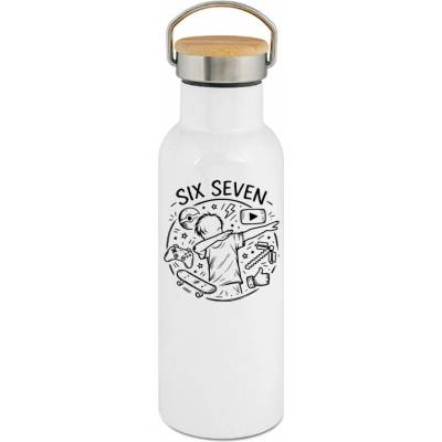 123TRIKO termoska Six Seven, gamer, černý tisk 500 ml