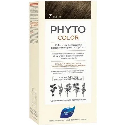 PHYTO Безамонячна боя за коса 7 Русо, Phyto Phytocolor Coloration Permanente 7 Blonde 50ml
