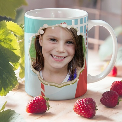 Art gift Чаша със снимка със снежен човек и лисичка