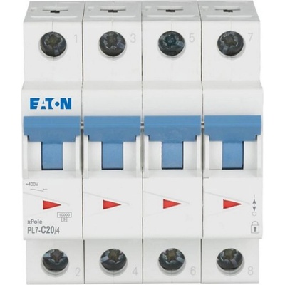 Автоматичен прекъсвач eaton pl7-c20/4, 165179 - 20 a, 4p (165179)