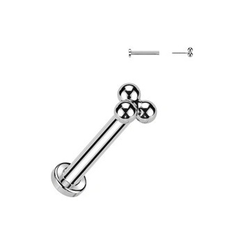 Šperky4U piercing do brady PUSH IN labreta titan TIT1123-1208