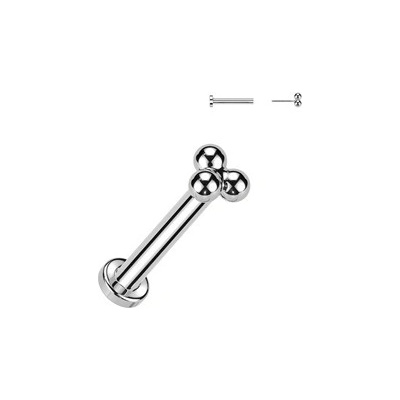 Šperky4U piercing do brady PUSH IN labreta titan TIT1123-1208