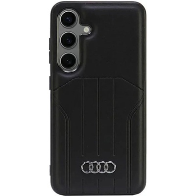 Audi Synthetic Leather MagSafe S24 S921 черен/черен твърд калъф AU-TPUPCMS24-Q5/D1-BK (6955250228121)