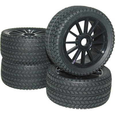 Reely 1:8 buggy kompletné kolesá Street 12-lúčový čierna 4 ks RA093SBA1