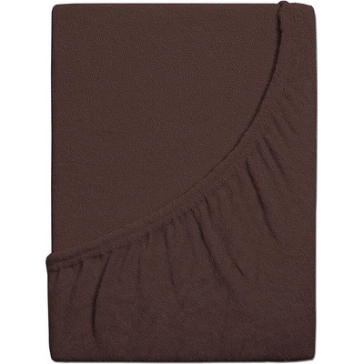 B.E.S. Petrovice prostěradlo froté Perfect Tmavé hnědé 120x200