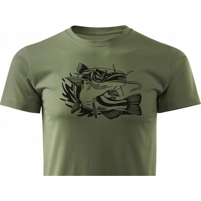 ForestMax rybárske tričko s potlačou ryby s krátkym rukávom