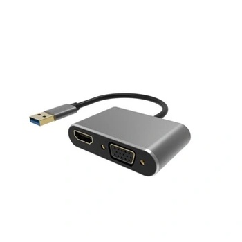 VCOM КАБЕЛЕН КОНВЕРТОР usb3.0 apa - vga + hdmi nut cu322m (cu322m)