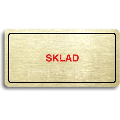 ACCEPT Piktogram SKLAD - zlatá tabulka - barevný tisk