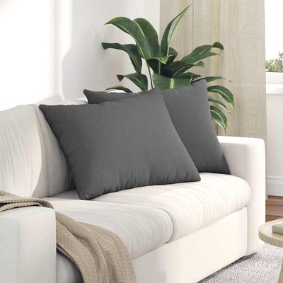 vidaXL Диван възглавници 2 pcs Тъмен сив 70 x 50 cm текстил (42013740)