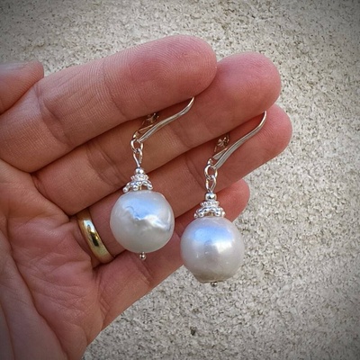 Katyba náušnice Říční perla S0695