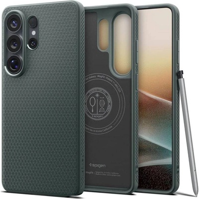 Spigen Magsafe Калъф за Samsung S26 Ultra, Spigen Liquid Air Mag Fit Abyss Green Case, Зелен (ACS10676)