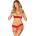 Obsessive Ingridia 2-pcs Cupless Set Red XS/S