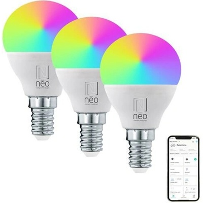 IMMAX NEO Smart LED žiarovka E14 6W RGB + CCT Lite 07745C WiFi Tuya sada 3ks