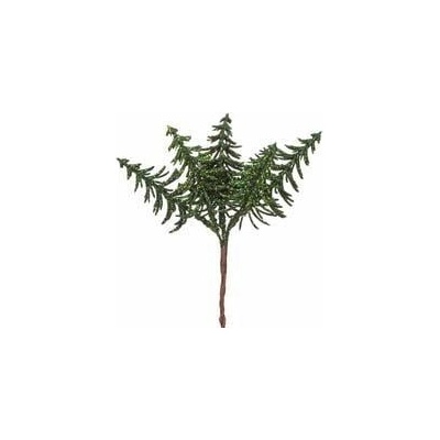 Zápich stromčeky gliter zelené 17cm 233373