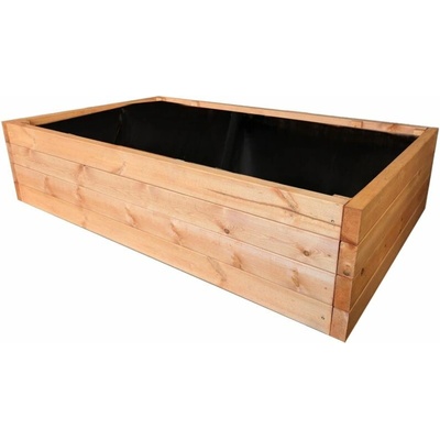 Krušnohorský Nábytok Drevený vyvýšený záhon extra pevný 156 x 96 x 36 cm prírodný 1B1