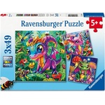 Ravensburger Пъзел Ravensburger от 3 x 49 части - Малки градински дракончета (12004301) - ozone