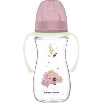 Canpol babies EasyStart Sleepy Koala 300 ml бебешко шише 12 m+ Pink 300ml