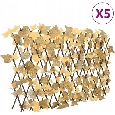vidaXL Treláže umělé javorové listy roztahovací oranžové 5 ks 180x60cm