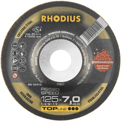 Rhodius Brúsny kotúč 115 x 7 x 22,23 mm 210656