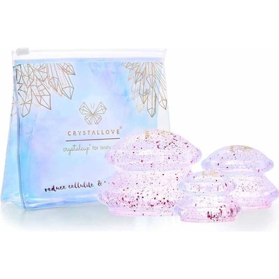 Crystallove - Crystalcup® For Body - Silikónové banky pre masáž tela - Crystal - 3 druhy baniek
