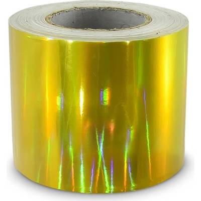Samolepicí hologramová páska 100mm, zlatá zrcadlová
