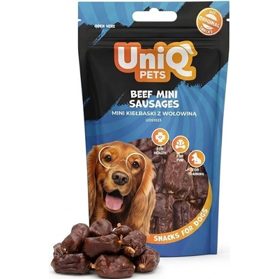 Uniq Pets Dog Snacks Sniffy Beef Mini Sausages меки мини наденички за кучета с говеждо, 80 г