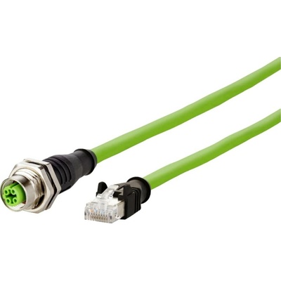 Metz Connect 142M4D25050 M12 CAT 5e S/UTP 5m zelený