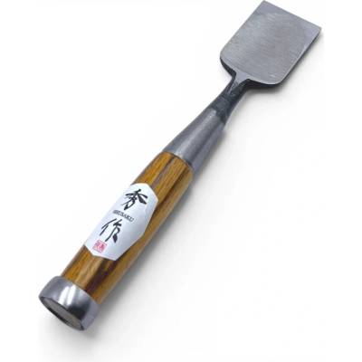 Japonské truhlářské dláto SHUSAKU OIRE NOMI, rukojeť z červeného dubu, 42 mm