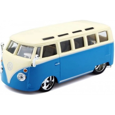 Bburago Plus Volkswagen Van Samba modrá bílá 1:32
