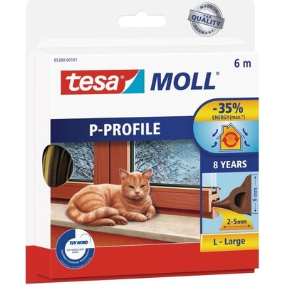 Tesamoll Gumové těsnění P profil 6 m bílé 05390-00102-00