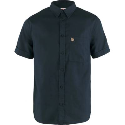 Fjällräven Мъжка риза с копчета Fjällräven Övik Travel Shirt S/S Shirt - Dark Navy - размер XL (033-1473-0115)
