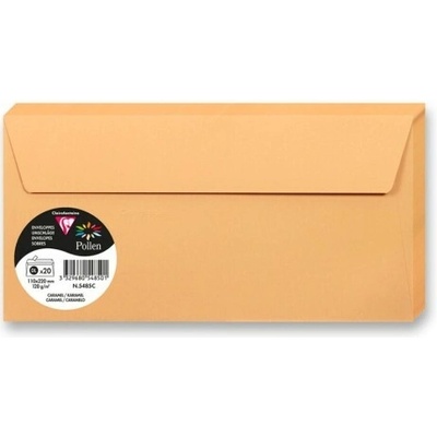 Clairefontaine Barevná obálka DL samolepicí - karamel - 1 ks - 1330/1054850