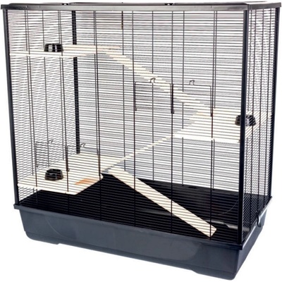 INTER-ZOO Pet Products Клетка за гризачи Davis + wood 100 x 54 x 100 cm ЧЕРНА
