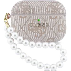 Guess калъф 4G Pearl Strap за AirPods Pro 3 розов (GUAP3P4E4PSP)