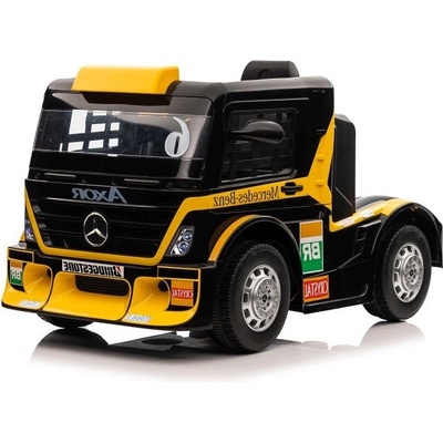 Mamido elektrický kamion Mercedes Axor LCD žlutý