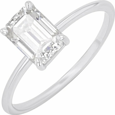 Eppi Zásnubní prsten s výběrem písmene a emerald lab grown diamantem Olson RE50156