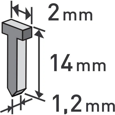 Extol Premium 8852405 Klince do sponkovacej pištole 1000ks, dĺžka/L 14mm