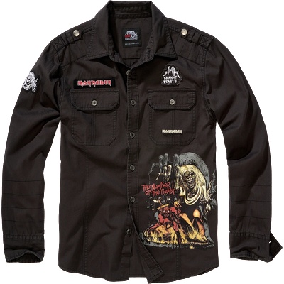 Brandit Мъжка риза в черен цвят Iron Maiden Luis NOTBBW-61059-11002 - Черен, размер 7XL
