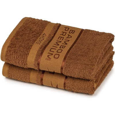 4Home Ručník Bamboo Premium hnědá 30 x 50 cm sada 2 ks