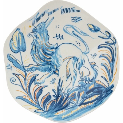 Seletti Hlboký tanier DIESEL CLASSICS ON ACID LEONE 25 cm modrý porcelán