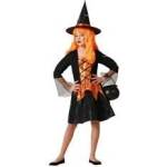 BigBuy Carnival Маскировъчен костюм за деца Оранжев Вещица Halloween Размер 7-9 години
