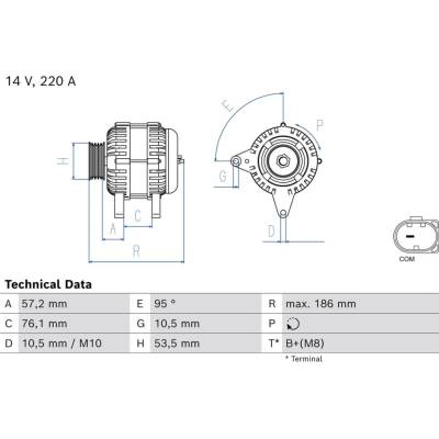 Alternátor BOSCH 0 986 084 960 (0986084960)