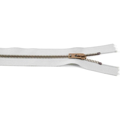 Nedeliteľný kovový starokovový zips č.3 viac farieb - dĺžka (10 - 20 cm) 20 cm Svetlo šedá