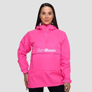 GymBeam Дамско яке за дъжд Smock Jacket Fuchsia XL