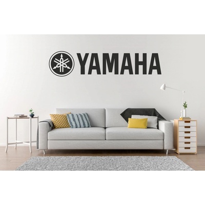 Lepy Samolepka na stenu Yamaha - logo Čierna, rozmery l20x27cm