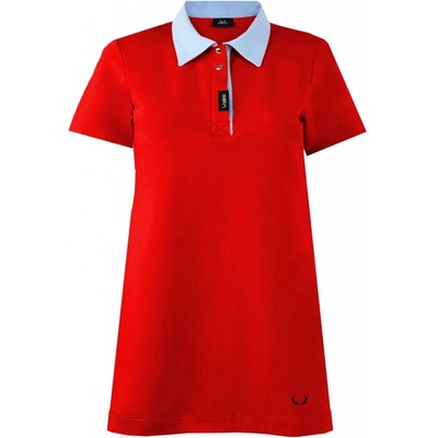 Dievčenské Polo šaty krátky rukáv svetlo sivá/melange