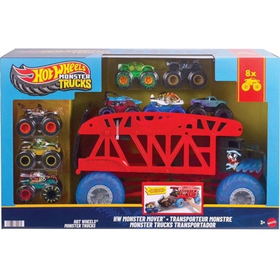 Mattel Hot Wheels Monster Mover přepravní sada s 8 autíčky